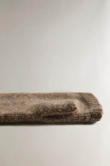 CASHMERE MITTENS - Brown / Taupe by Zara - Image 3