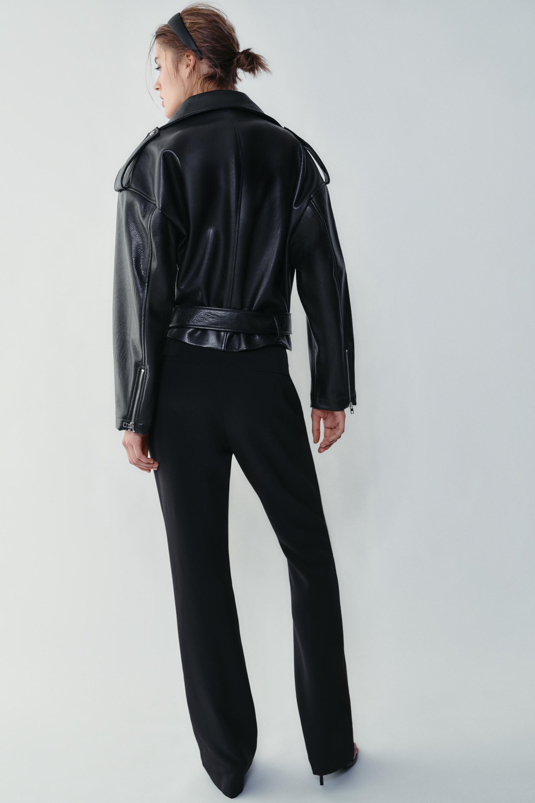 BLOUSON DE MOTARD EN MATIÈRE SYNTHÉTIQUE