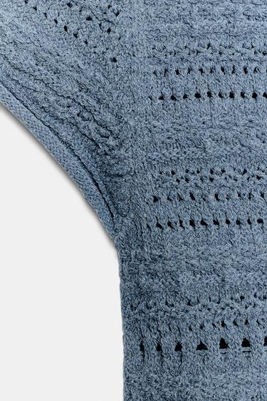 POINTELLE KNIT TOP - Indigo by Zara - Image 7