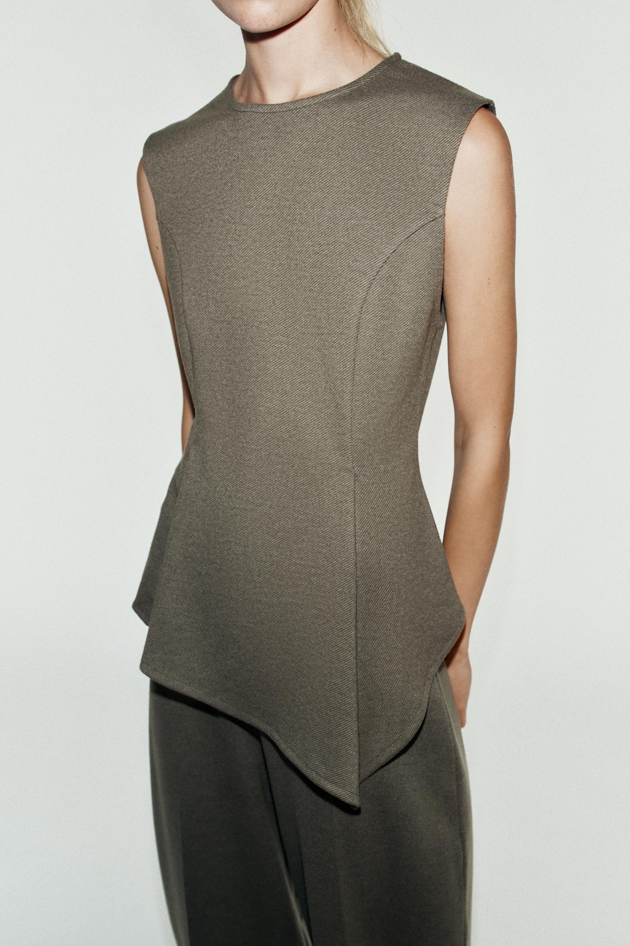 Zara Soft Peplum Top görsel 5