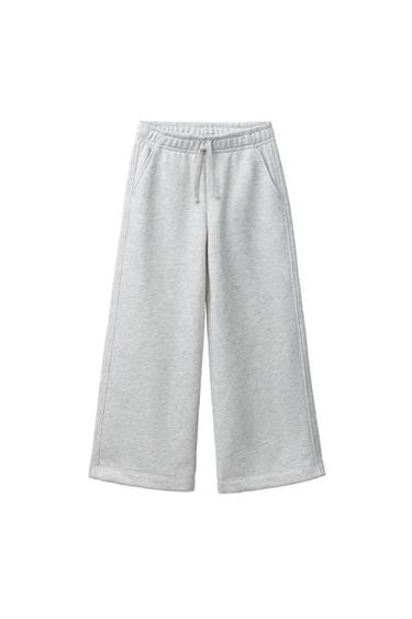 PANTALÓN FELPA WIDE LEG ESTRELLAS - Gris vigoré de Zara