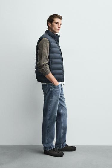GILET MATELASSÉ LÉGER DÉPERLANT - Bleu marine de Zara - Image 3