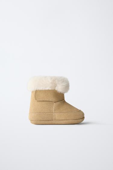 LINED BOOTS - Brown by Zara