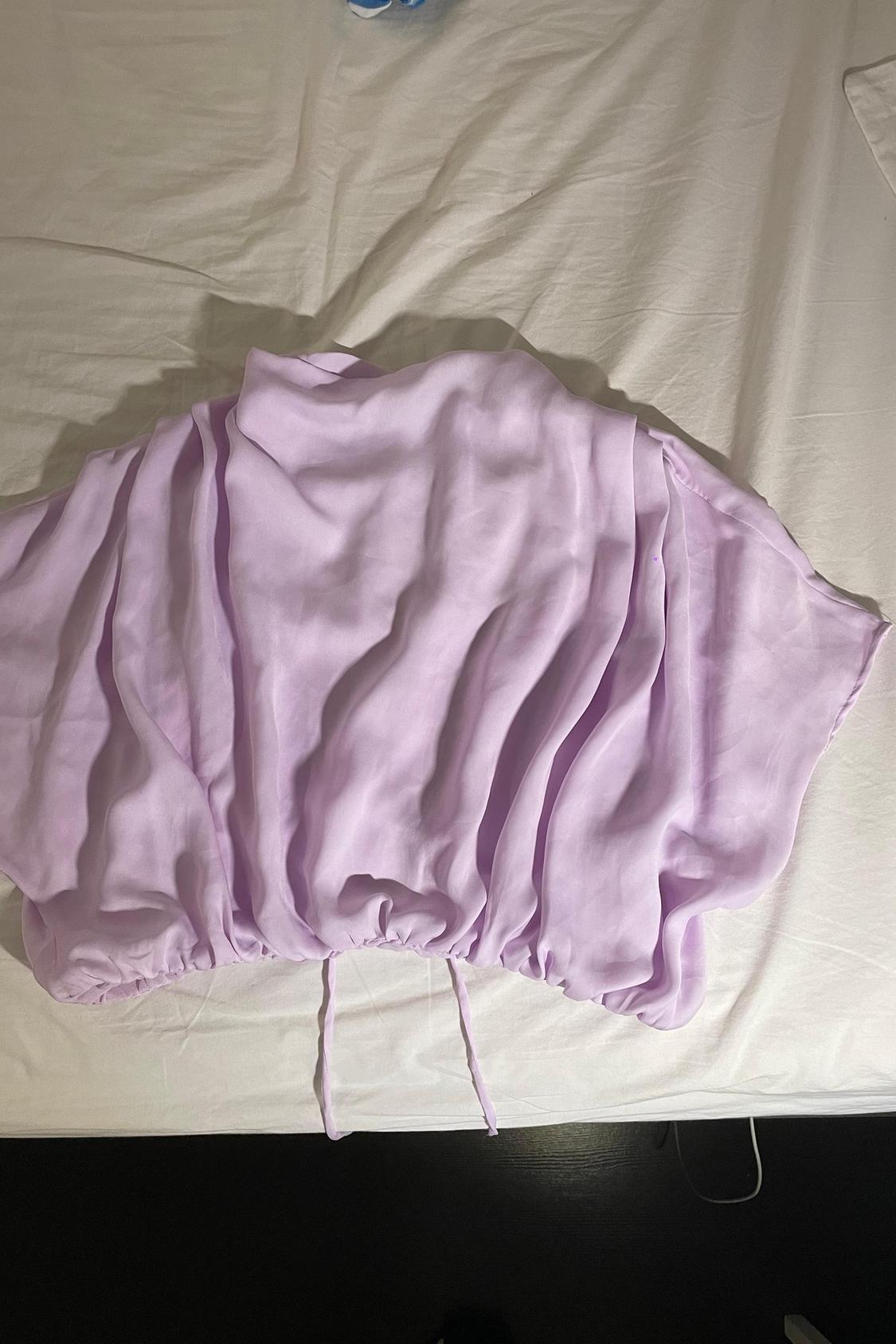 SATIN TOP WITH DRAPED DETAIL - Image 3
