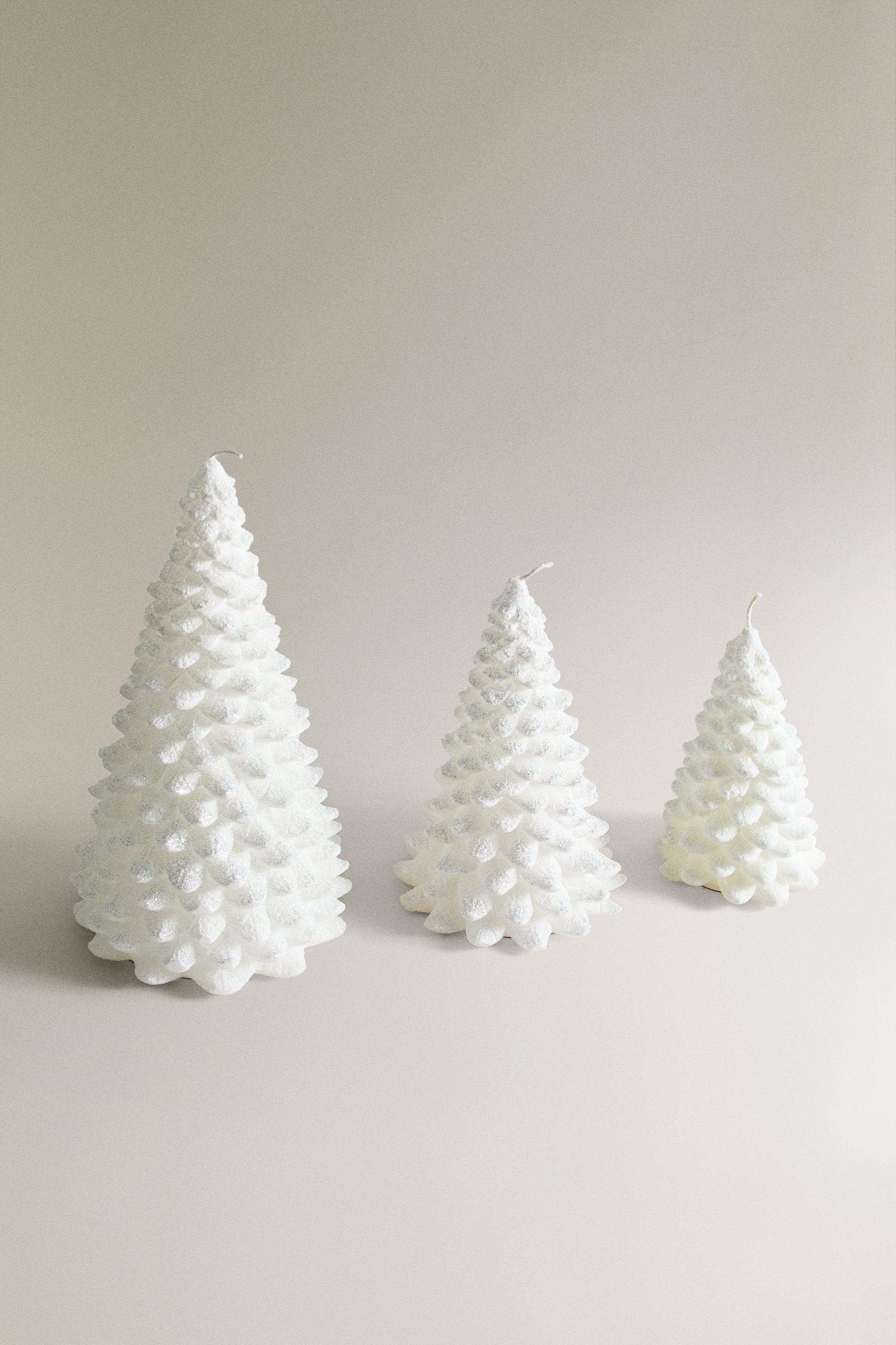 CHRISTMAS GLITTERY FIR TREE CANDLE