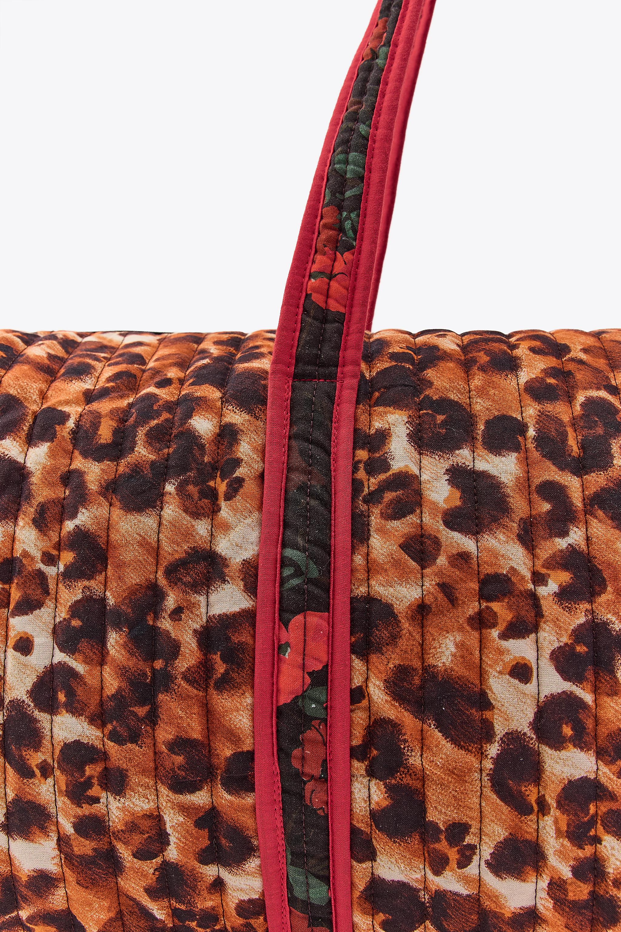ZARA【NEW】COMBINED QUILTED TRAVEL BAG COMBINED QUILTED TRAVEL BAG - Leopard | ZARA Spain
