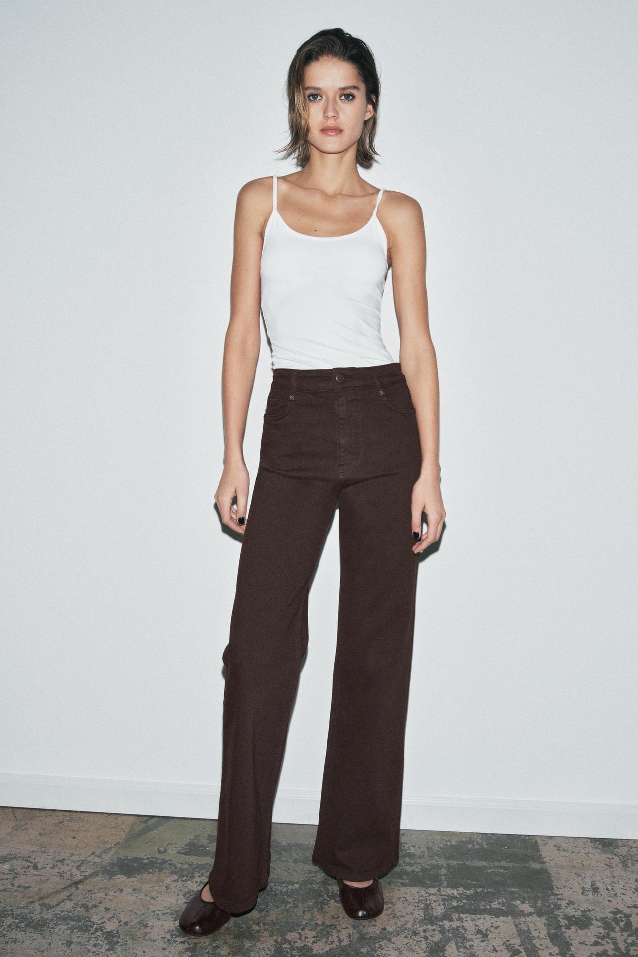 Zara ZW COLLECTION HIGH-WAIST WIDE LEG JEANS