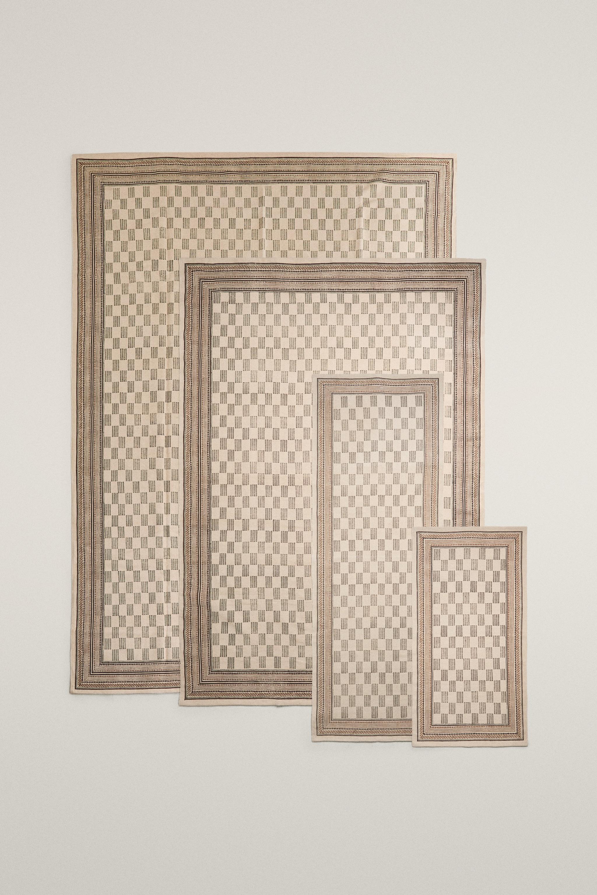 COTTON BLOCK PRINT RUG