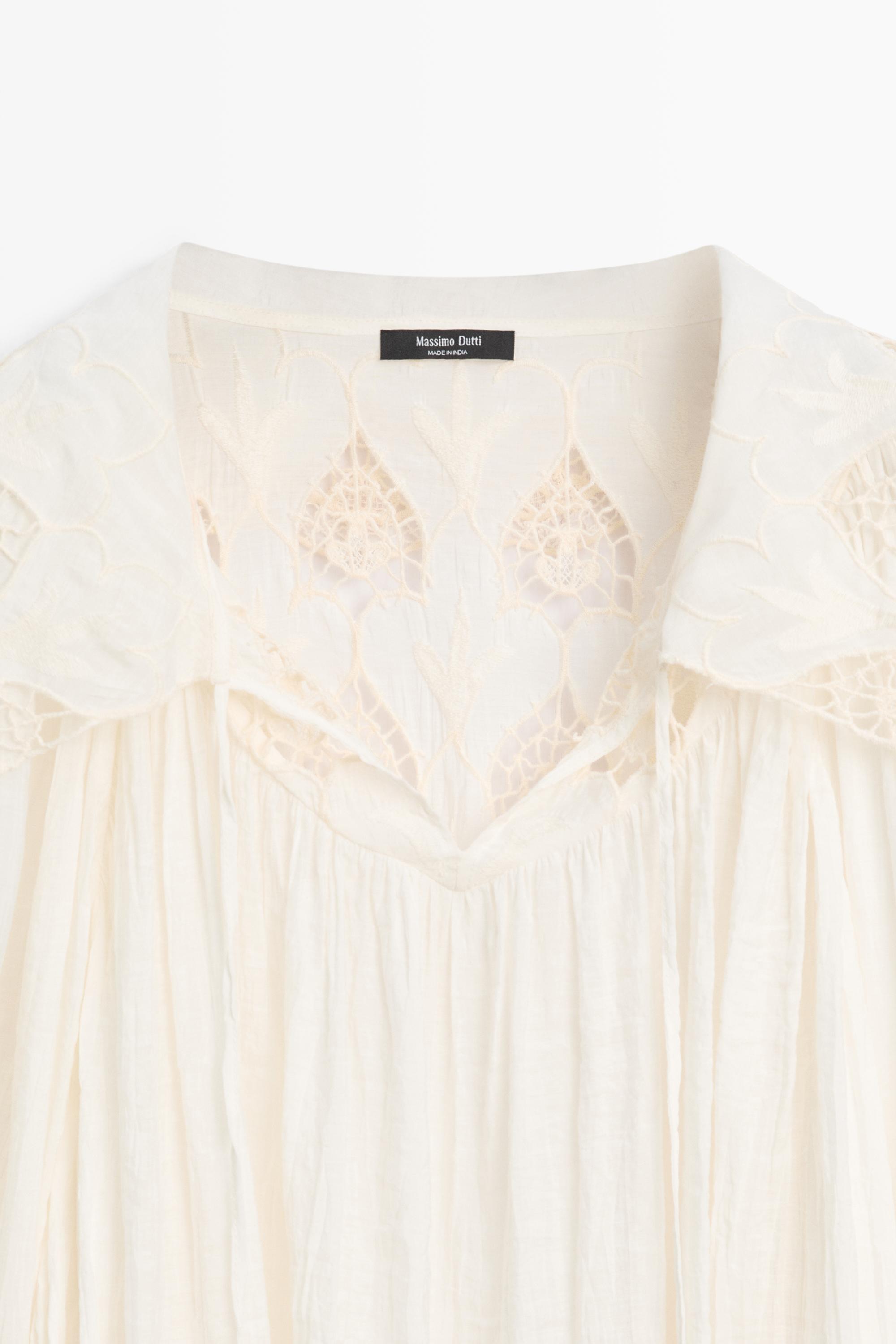 Blouse fluide brodée