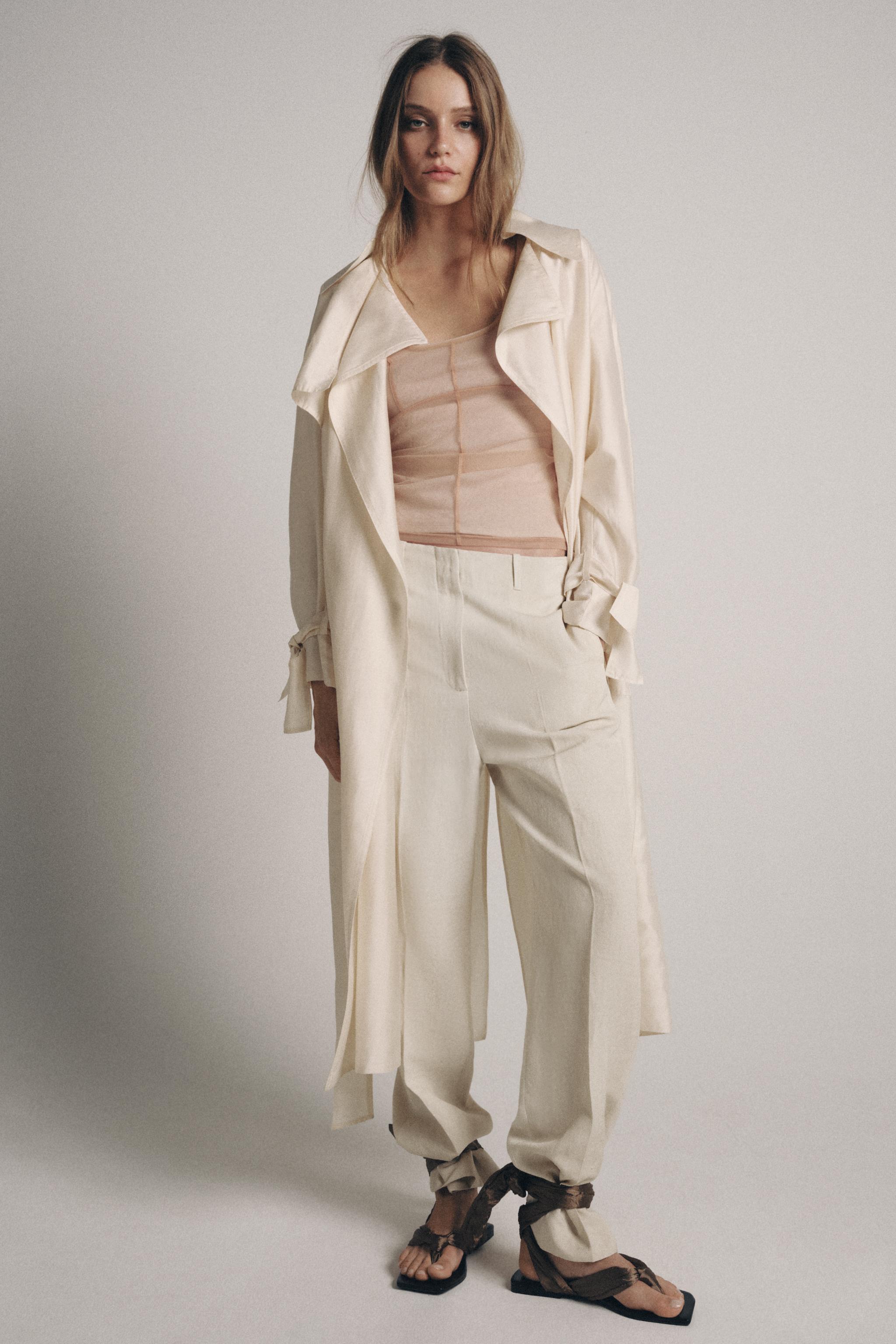TULLE STITCHING TOP - Beige-pink | ZARA United States