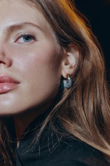 PENDIENTES ARO BRILLOS - Dorado de Zara