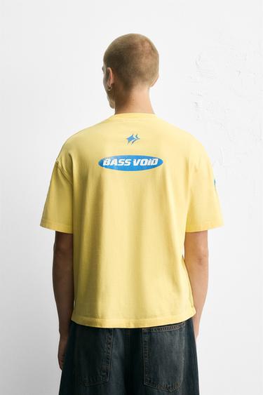 Zara COMBINATION TEXT T-SHIRT - Yellow