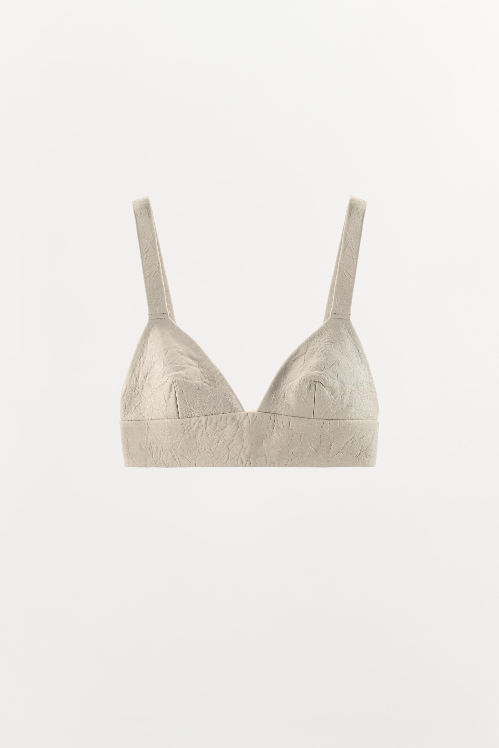 100% LEATHER TRIANGLE BRALETTE