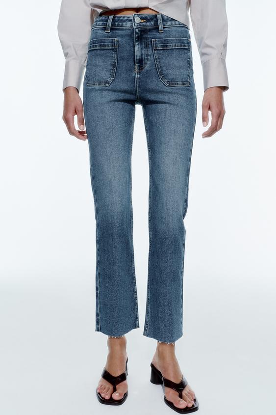 Jeans D78 cropped flare de sarja - Moda de mulher