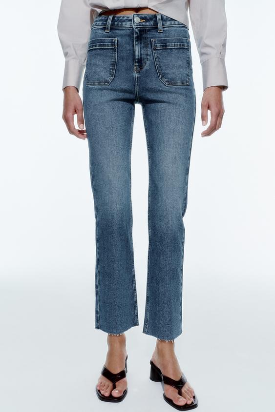 JEANS Z1975 FLARE TIRO ALTO - Azul medio