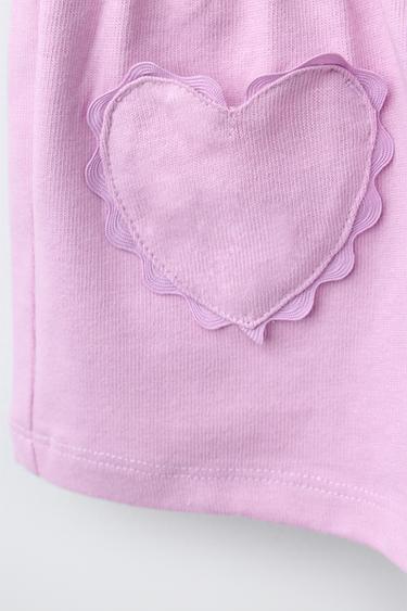 SHORT CŒUR ONDULINE - Mauve de Zara - Image 3