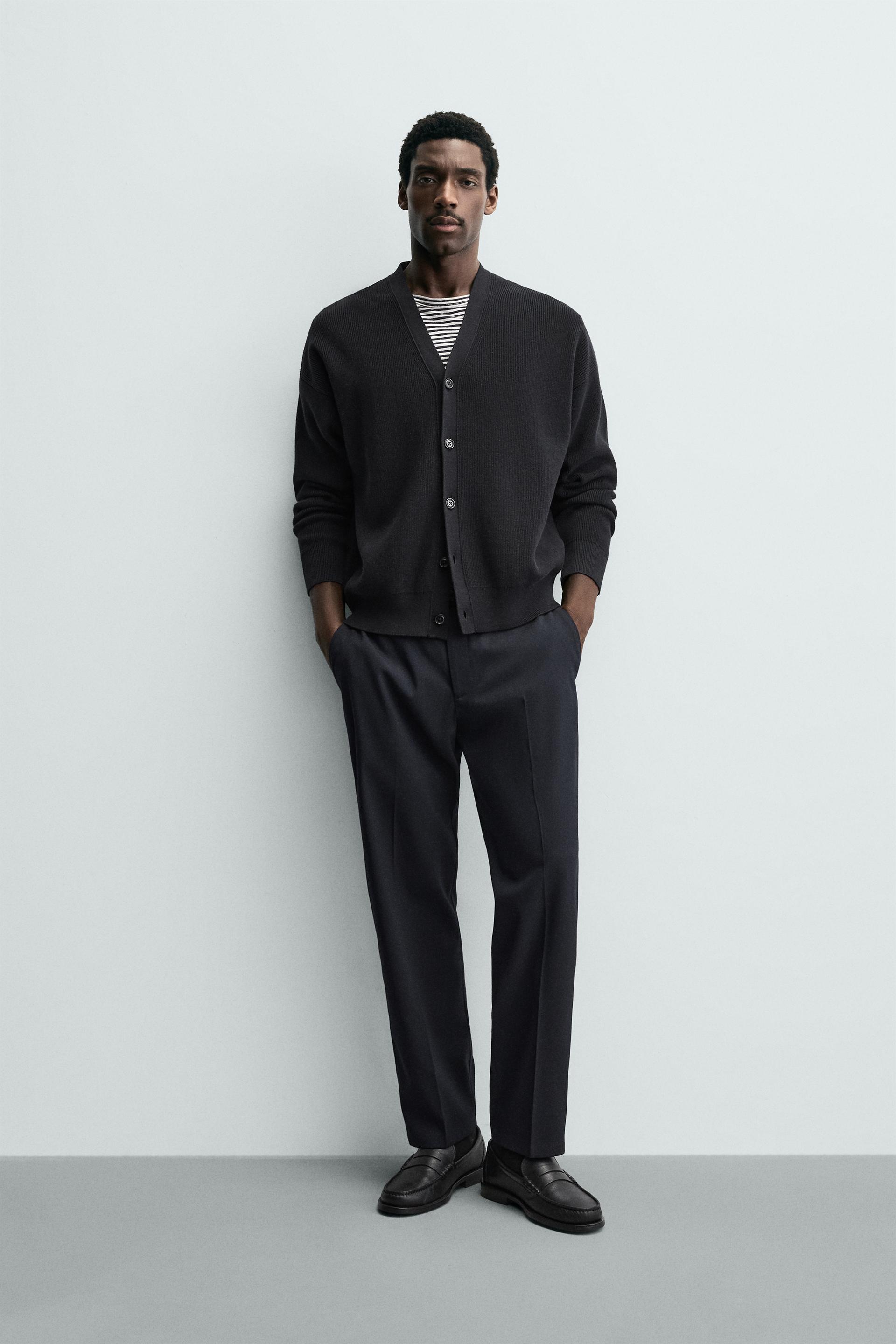Wool Blend Regular Fit Non-Iron Trousers