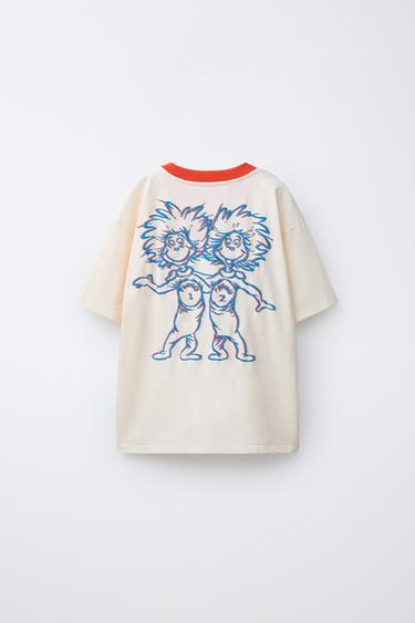 THE CAT IN THE HAT DR. SEUSS™ CONTRAST T-SHIRT - Ecru by Zara - Image 1