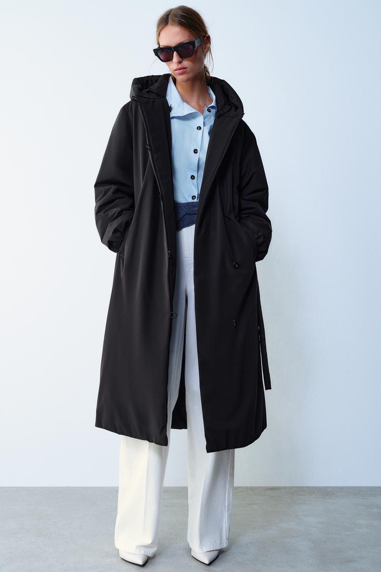 Anorak acolchado cinturon water repellent windproof