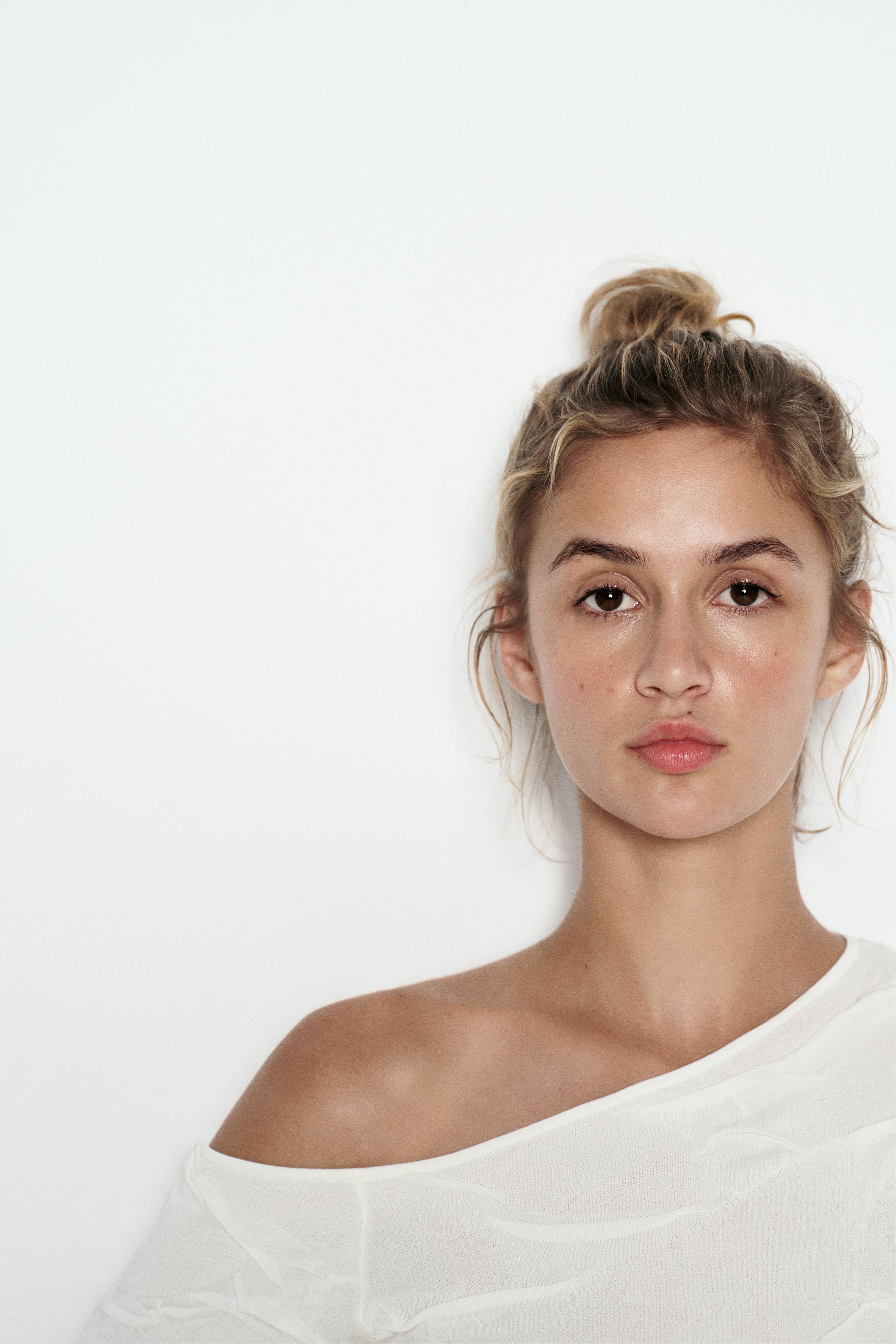 ASYMMETRICAL KNIT CROP TOP - White | ZARA United States