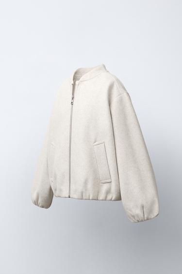 Zara SOFT BOMBER JACKET - Light beige