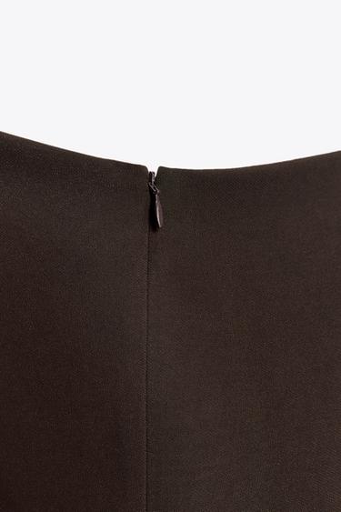 ZW COLLECTION FITTED DRESS - Dark brown by Zara - Image 6
