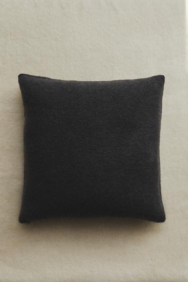HOUSSE DE COUSSIN EN POINT - Gris anthracite de Zara