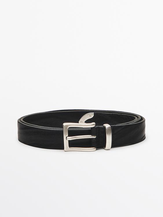 Nappa leather belt with tip detail from Zara - $90