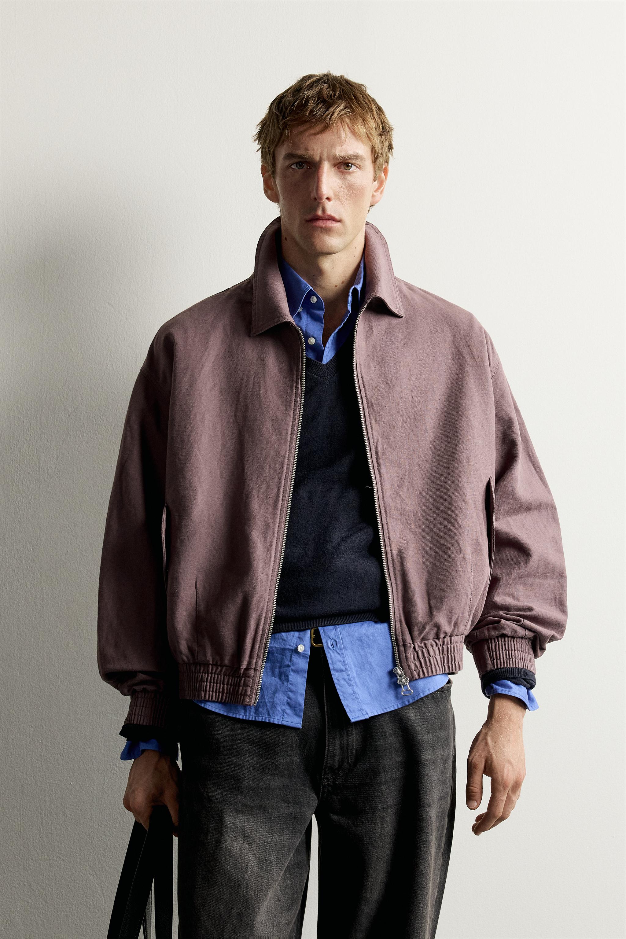 COTTON-LINEN CROPPED JACKET
