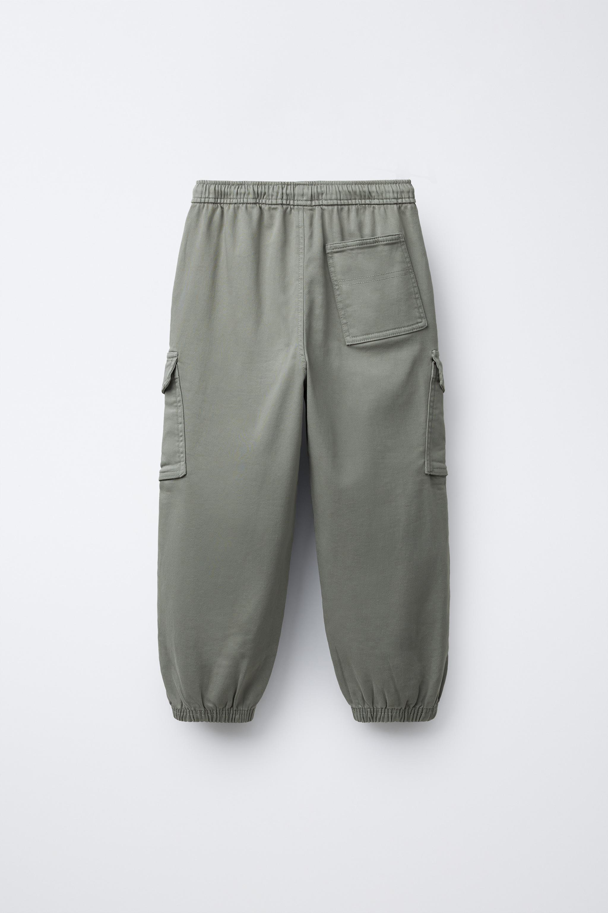 LABEL CARGO JOGGER PANTS - Light khaki | ZARA Canada