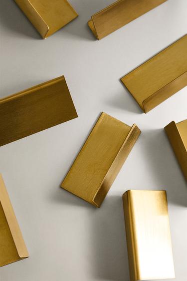 PACK OF CHRISTMAS PLACE CARD HOLDERS (PACK OF 12) - Gold by Zara - Image 3