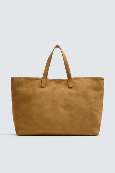 Zara LEATHER SHOPPER LIMITED EDITION - Sandy Brown