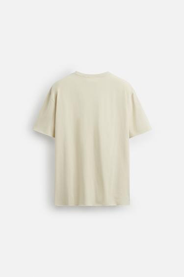 IRREGULAR FINISH T-SHIRT - Beige by Zara - Image 6