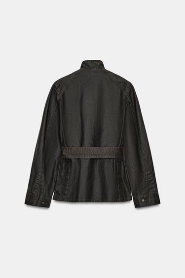 ZW COLLECTION WAXED EFFECT JACKET - Brown by Zara - Image 7