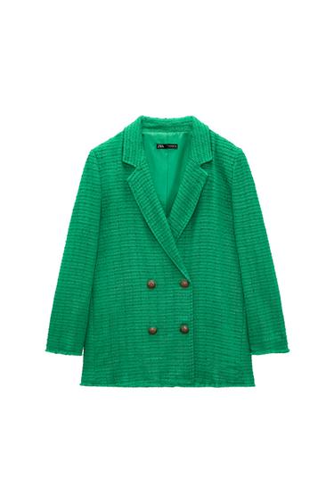 TEXTURED DOUBLE BREASTED BLAZER