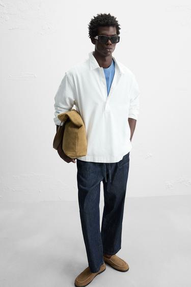 COTTON POLO SHIRT - White by Zara - Image 4