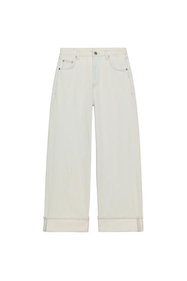 ZW COLLECTION ミッドライズバギーデニムパンツライトブルーZaraのZW COLLECTION ミッドライズバギーデニムパンツ - ライトブルー
