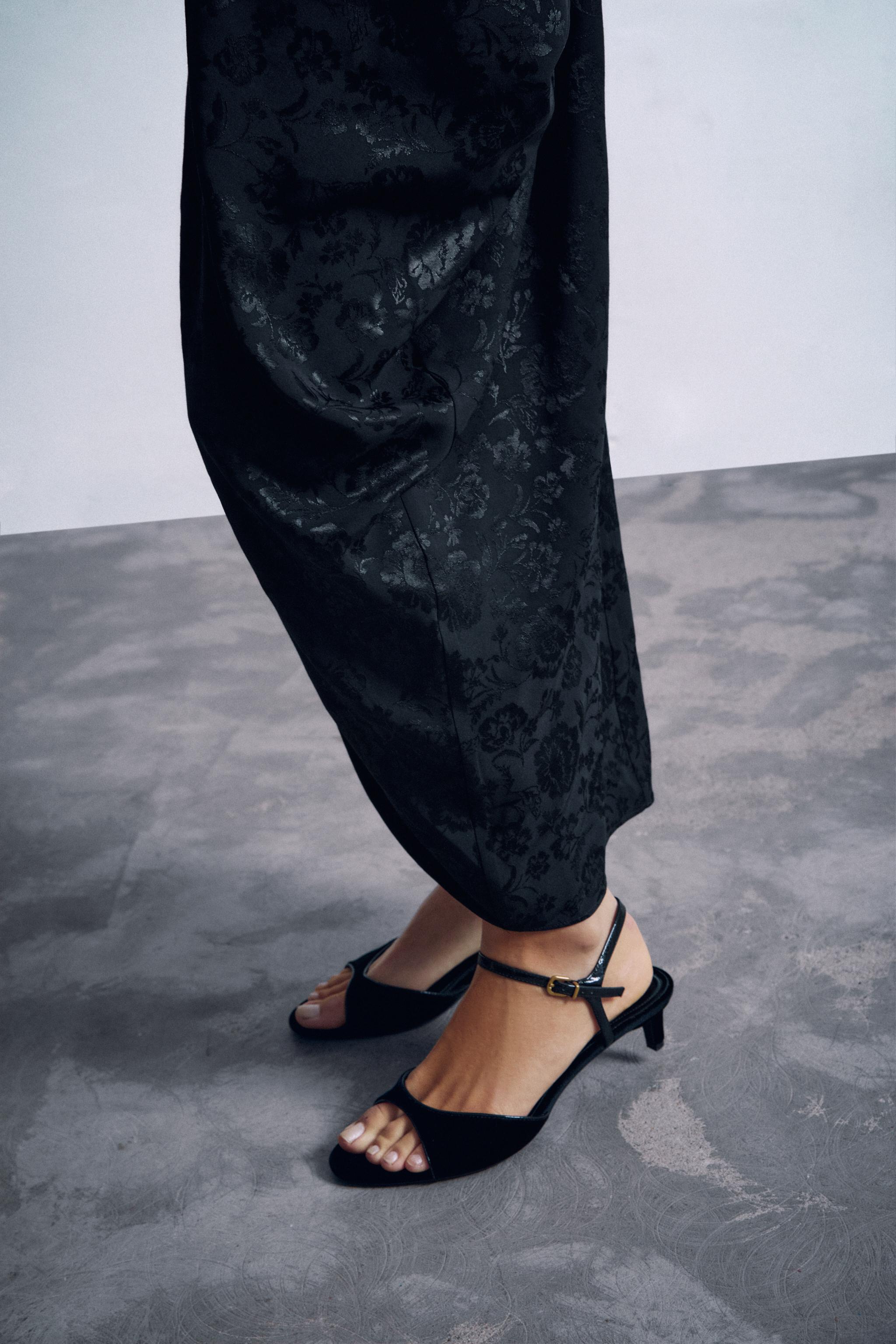 Textured Heeled Sandals by Zara