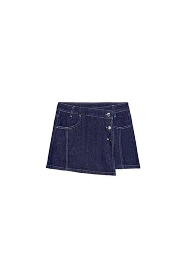 Z1975 WRAP DENIM SKORT - Blue by Zara
