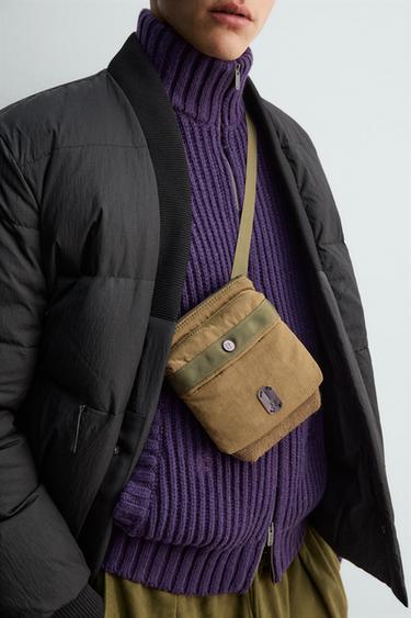 SAC BANDOULIÈRE EN NYLON X SR_A - Vert kaki de Zara - Image 1