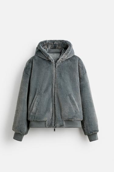 BLOUSON BOMBER RÉVERSIBLE - Gris de Zara - Image 9