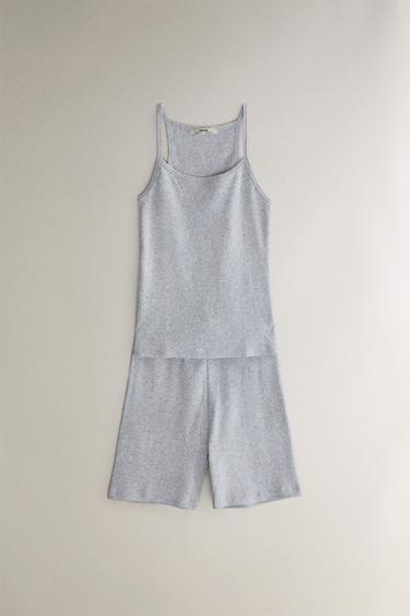 RIBBED TOP - Grey by Zara - Image 3