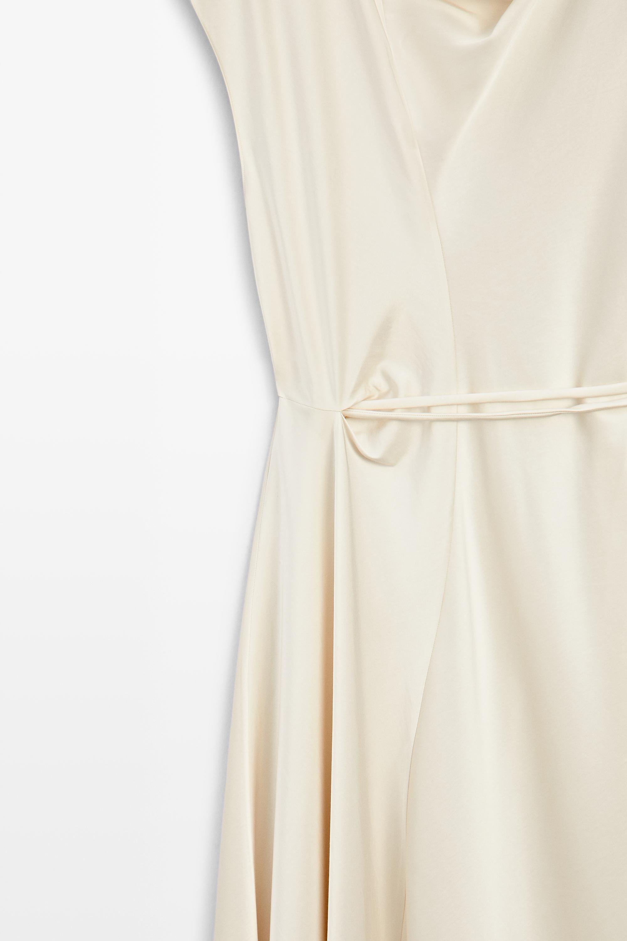 Draped Neckline Flowing Dress - STUDIO