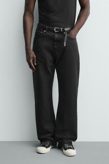 LOOSE FIT JEANS - Charcoal by Zara