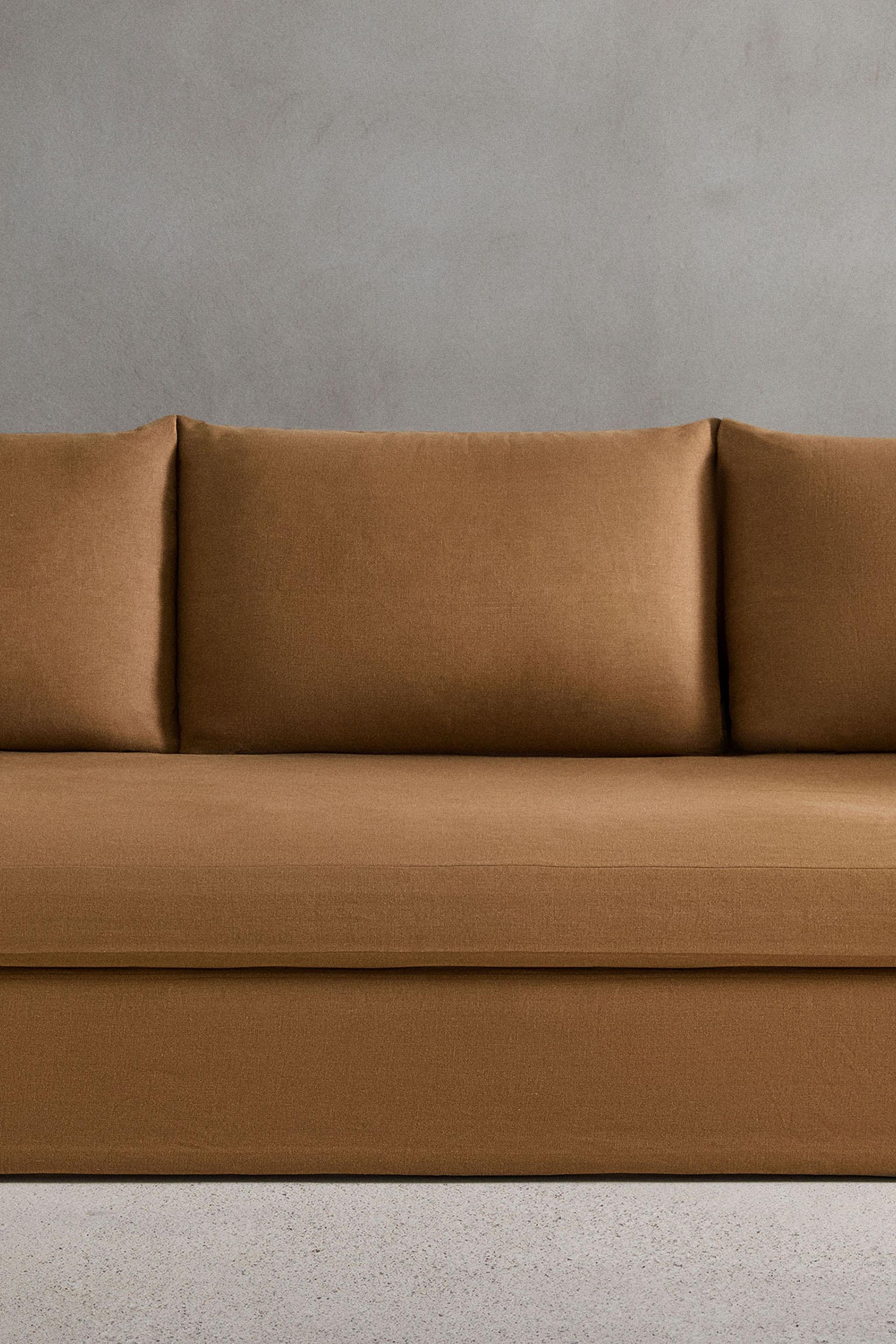 SOFA 01 LINEN COVER — Mustard
