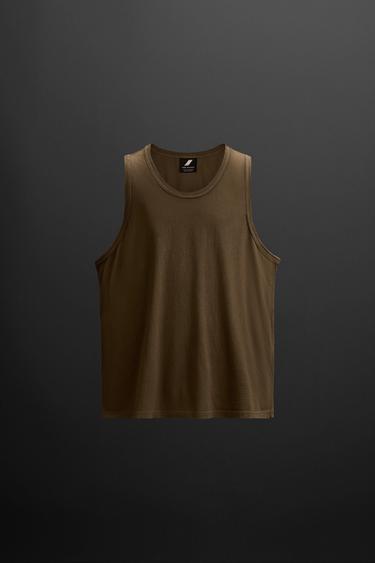 PLAYERA TANK ENTRENAMIENTO - Oliva de Zara
