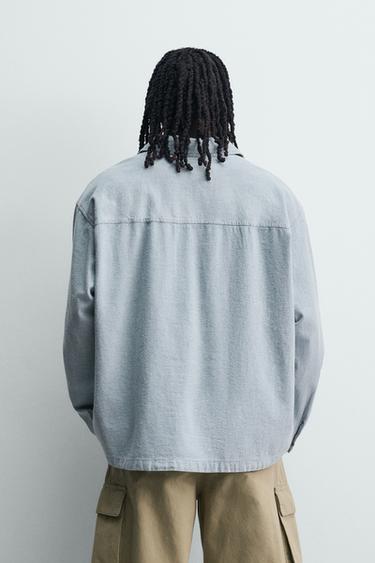 CHEMISE POLO EN DENIM LÉGER - Bleu ciel de Zara - Image 2