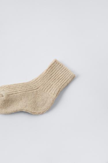 CASHMERE SOCKS - Light beige by Zara - Image 1