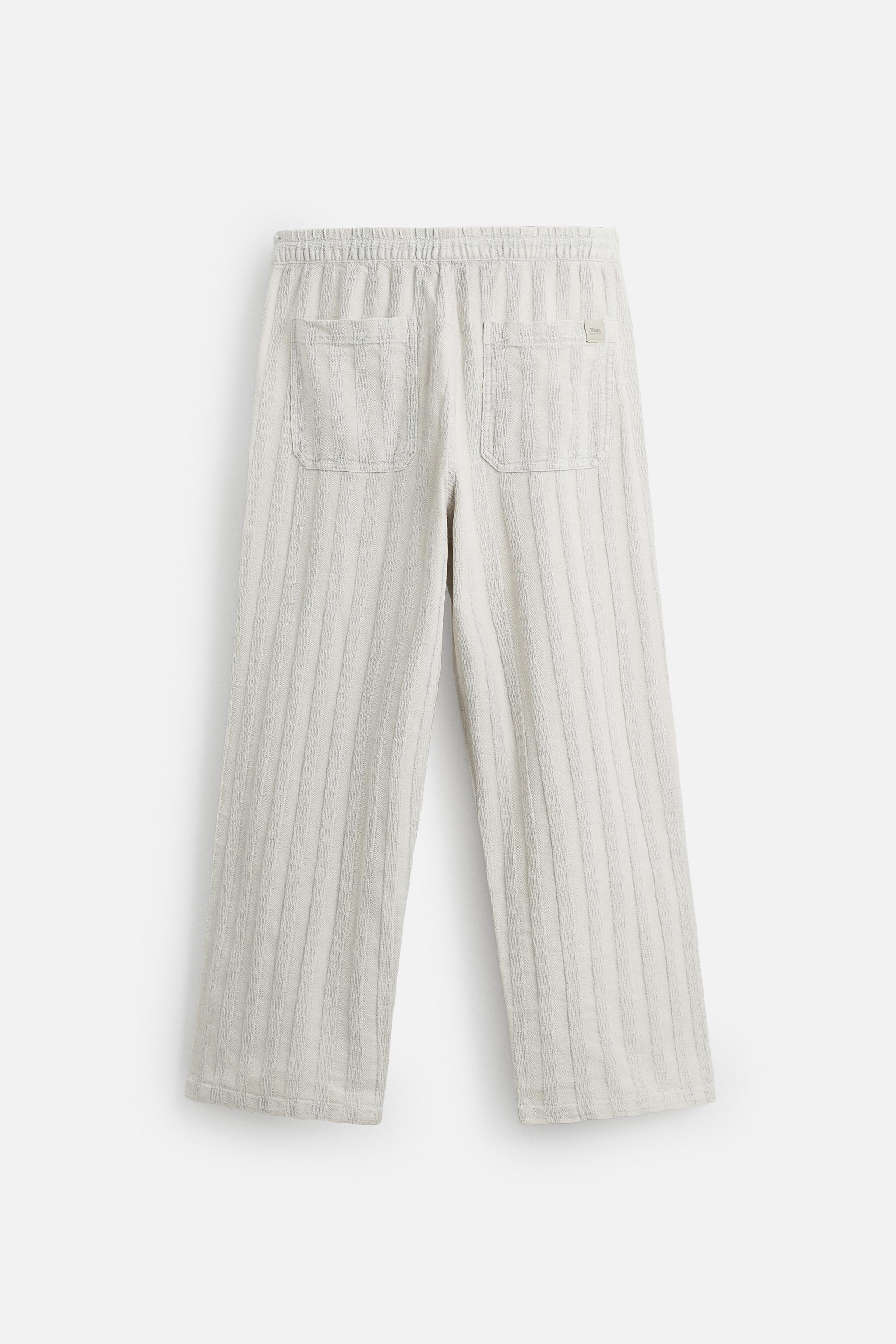 リラックスフィット ジャカードパンツ - アイス グレー | ZARA