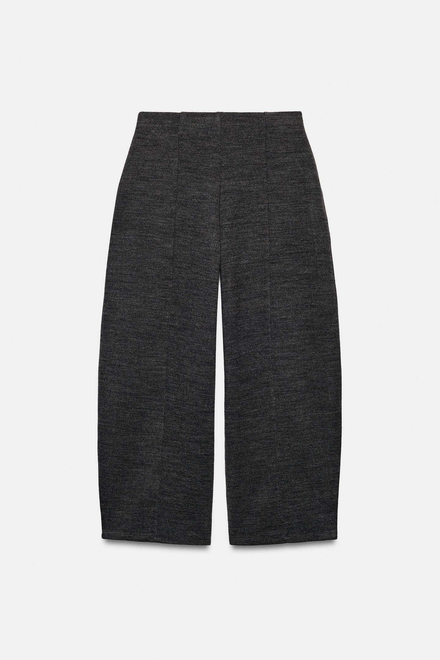 Женские брюки Zara Soft Barrel-Leg, цвет: Антрацитовый серый — фото 6